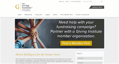 Desktop Screenshot of givinginstitute.org